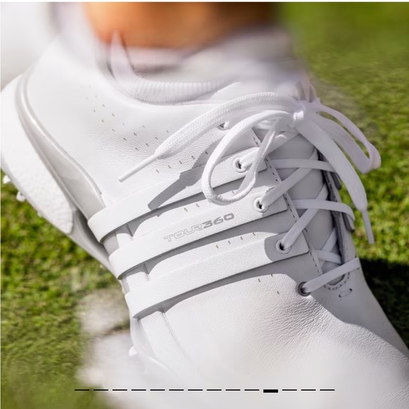 Adidas Women's Tour360 24 Boost Golf Shoes, White/Core Black/Silver Metallic - Picture 12 of 15